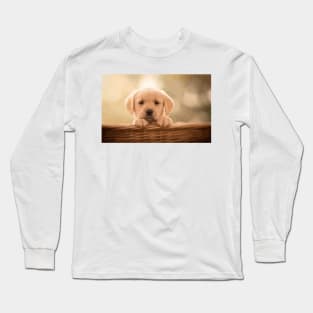 Labrador Retriever Puppy Digital Painting Long Sleeve T-Shirt